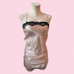Pink‎ Lace Satin Nightdress